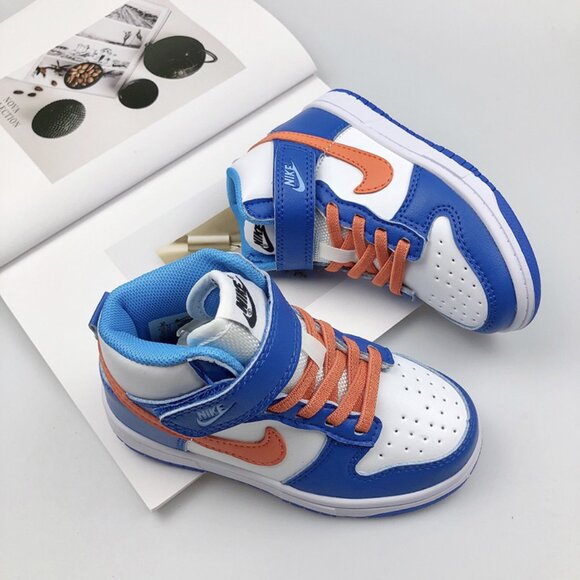 Nike SB Dunk Low Low-Top Sneakers In Blue And Orange - Picture 4 of 9
